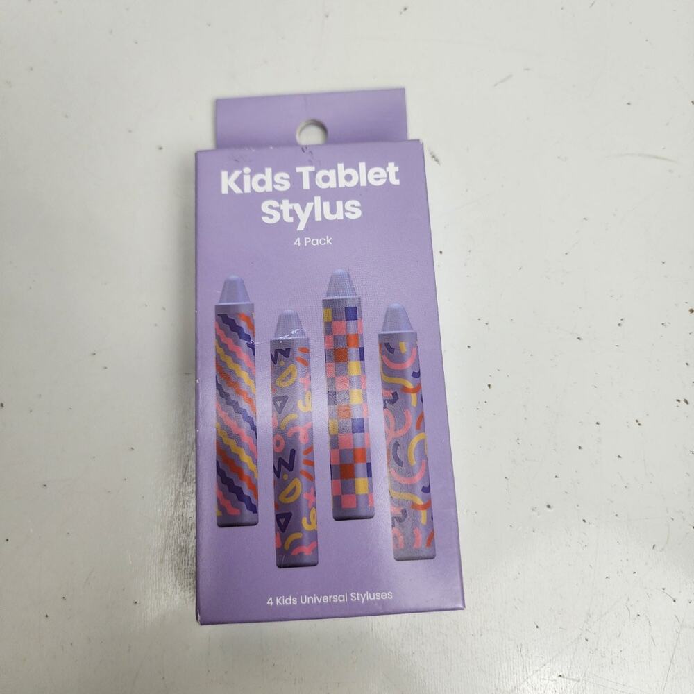 GEMS Kids Tablet Stylus 4 Pack Universal Styluses Fun Design Touch Screen Pen